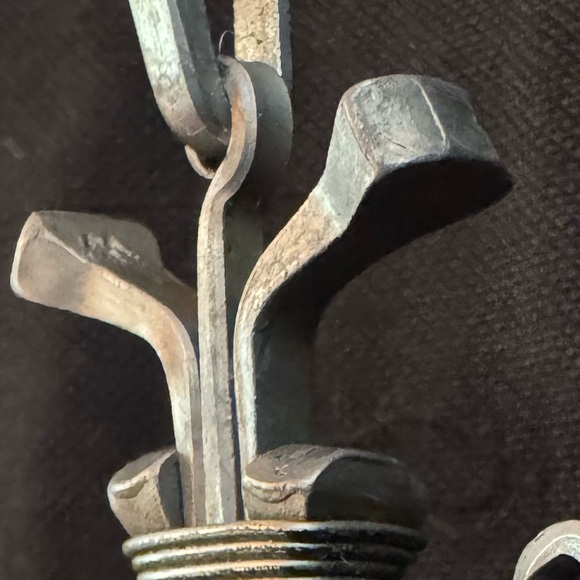 Horseshoe Nail Pendant Necklace Modernist Brutalist Goth Folk Art - Vintage - Picture 12 of 15